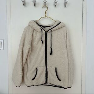 Cozy Cream Sherpa Zip-Up Hoodie